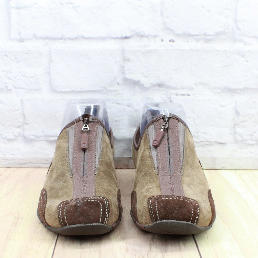 Merrell Barrado Brown Suede Slip on Front Zipper Active Shoes Size 6.5 - Picture 4 of 9
